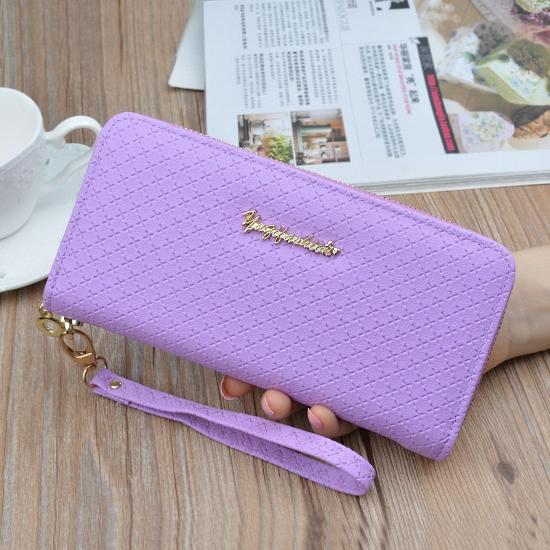 Ladies Zipper Purse Large Capacity Practical Hand Wallet Woman PU Leather Fashion Female Long Section Wallet Women Wallet 2022