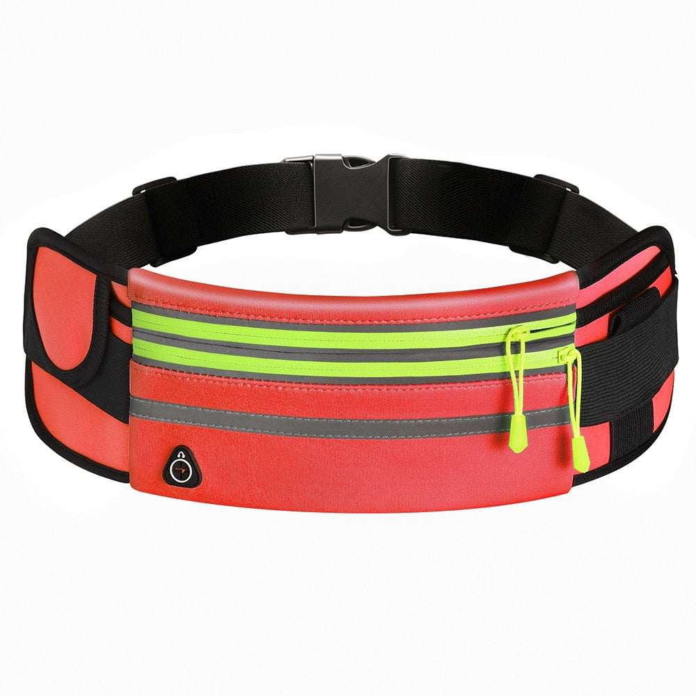 Waterproof Running Waist Bag Canvas Sports Jogging Portable Outdoor Phone Holder Belt Bag Women Men Fitness Sport Accessories