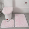 30Styles 3Pcs Plush Toilet Lid Cover Mat Set Anti Slip Anti-static Soft Bathroom Shower Carpets Wear-resistant Floor Rugs