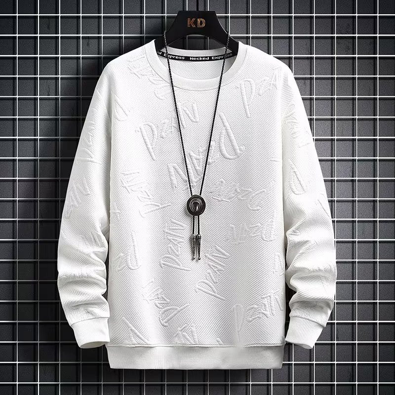 Spring Autumn Men's Sweatshirt Korean Fashion Streetwear English Long Sleeve Top Men Trend Men Clothing Harajuku Pullover Hoodie