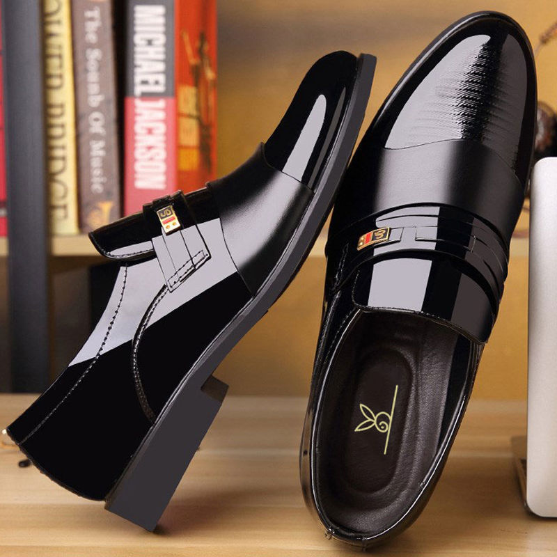 Men Dress Shoes Low Top Business Patent Leather Anti-Slip Oxford Breathable Fashion Spring New homme chaussure