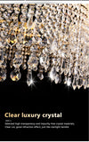 Modern Luster Pendant Light Crystal Chandelier Luxury Lamps For Living Dining Room Circle Hanging Lamp Home Decor LED Fixture