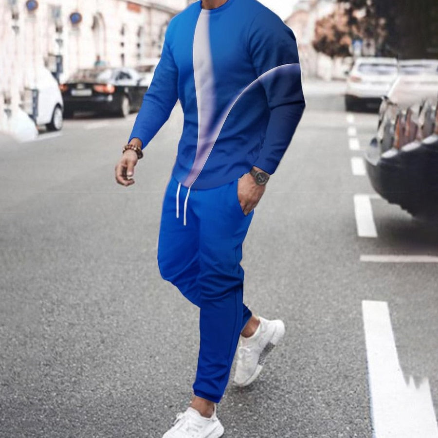 Autumn Tracksuit Men's Casual Sports Suit 3D Jogging