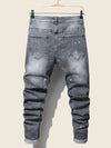 Men's chic Jeans Cool Ripped Skinny Trousers Casual Jogging Jeans for Men Fashion Streetwear Hip Hop Male Slim Fit Long Pants