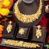 GODKI New Luxury 4pcs African Dubai Jewelry Sets For Women Wedding Party 5A Cubic Zirconia Indian Bridal Jewelry Set Gift