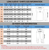 Spring Autumn Men's 2Pcs Sportswear 3d Printed Long Sleeve T Shirt Set Street Casual Two Piece Men's Plus Size Men's T Shirt Set