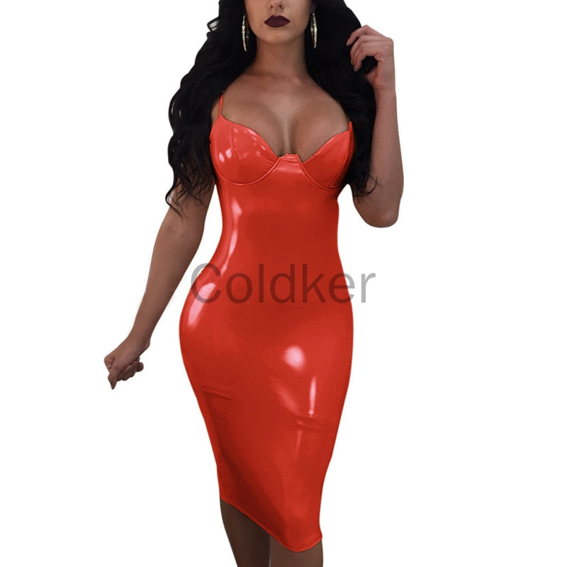 Women Plus Size Various Color Sexy Lingerie PU Patent Leather Jumpsuit Shiny Catsuit Latex Bodycon Club Costume Party Dress