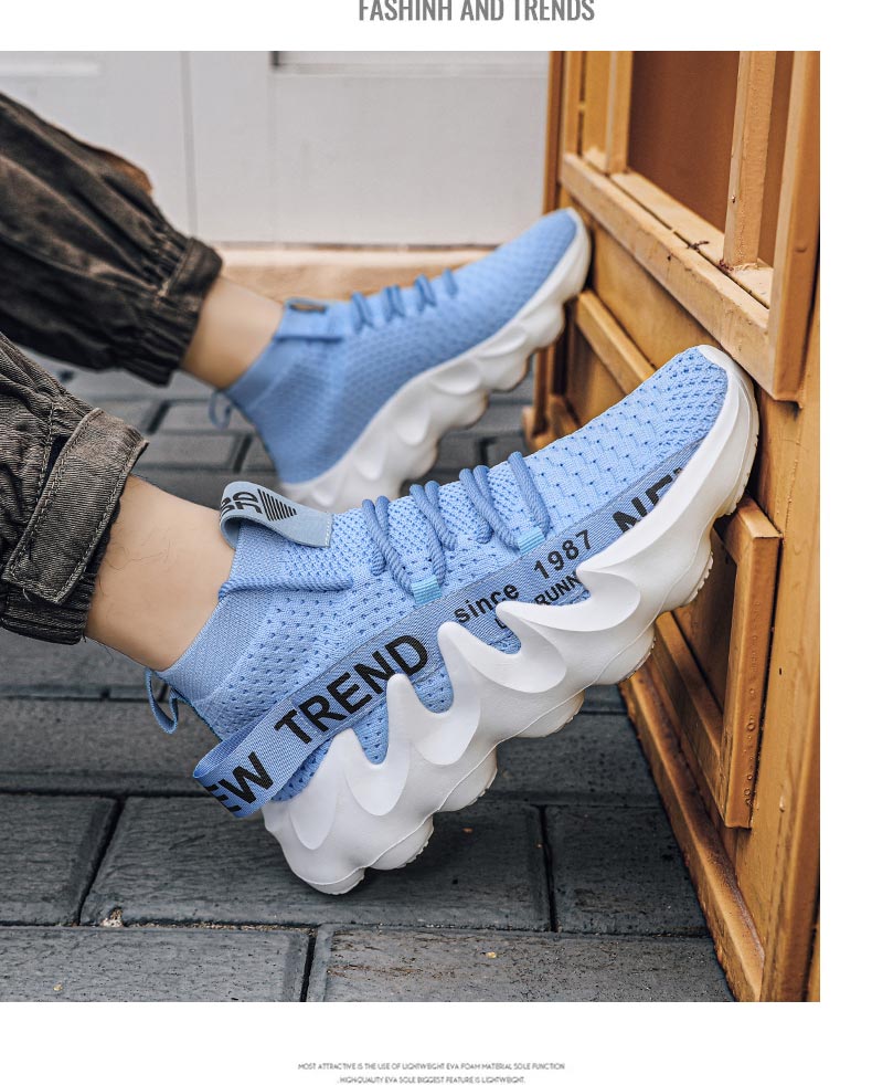 Unisex High Top Summer Casual Sneakes Chunky Breathable Men Outdoor Jogging Shoes Women Thick Sole Non-Slip Zapatillas New Color