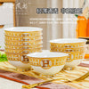 Free combination of high-end bone china single bowl dish Jingdezhen European luxury gilt edged tableware set