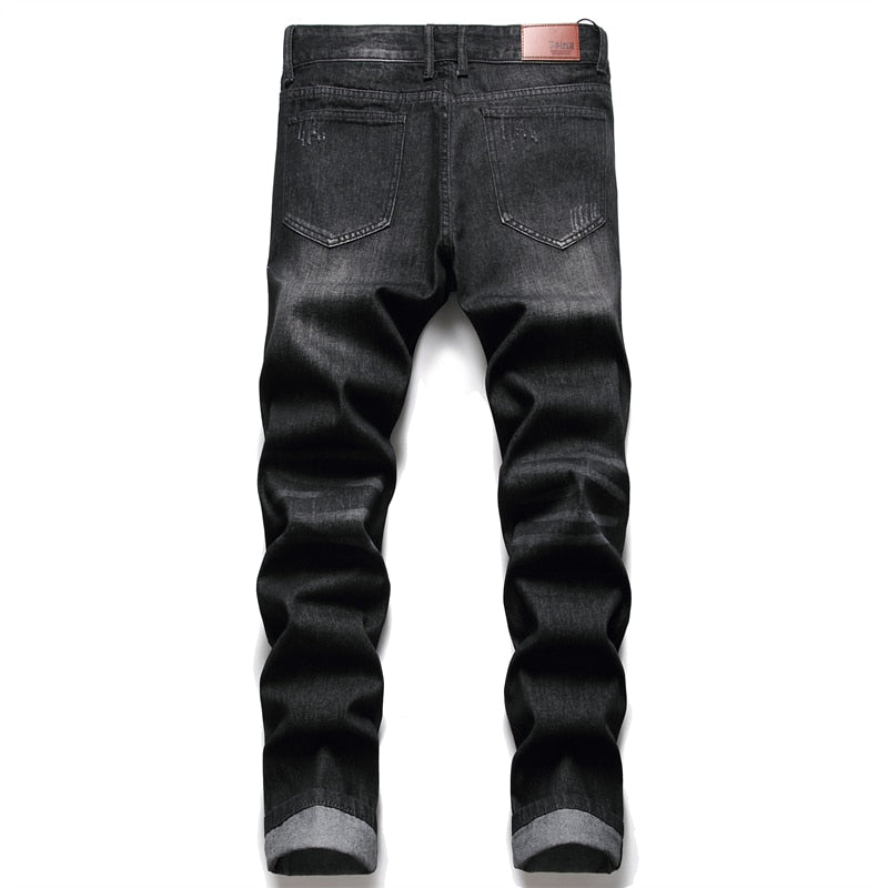 2022 Autumn New Fashion Retro Hole Jeans Men Pants Cotton Denim Trouser Male Plus Size High Quality Jeans