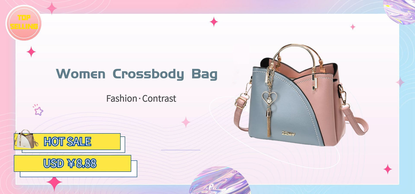 Fashion Women's Tote Handbags European Style PU Leather Lacquered Soft Handle Top-Handle Bag Female Casual Phone Crossbody Bags