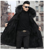 Waterproof Men Parka Winter Jacket 2022 New Fashion Warm Long Rabbit Fur Coat Man Parkas Natural Fox Fur Outerwear Streetwear