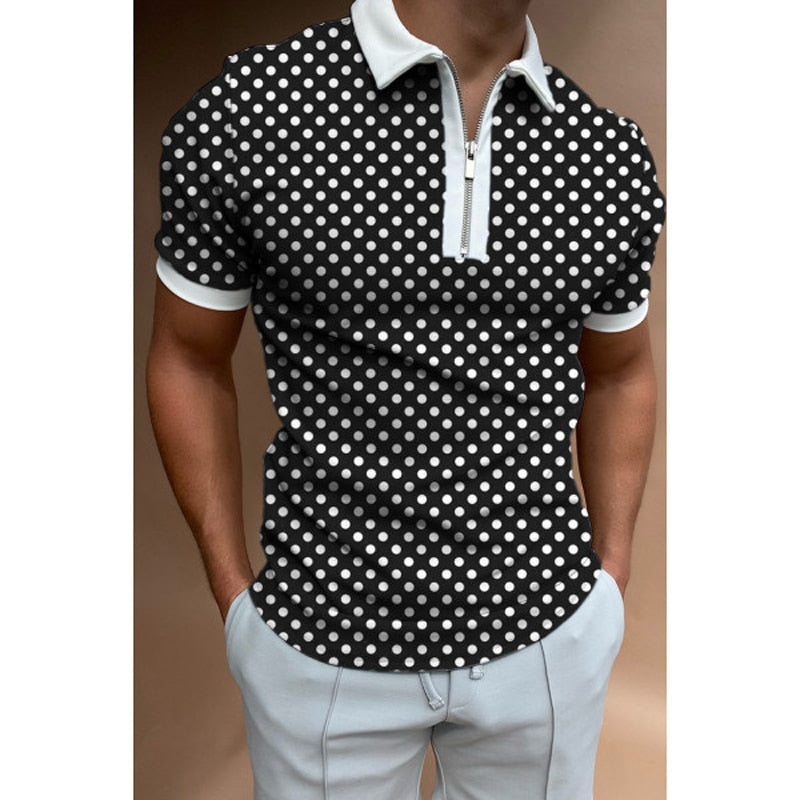 Men's Slim Fit Letter Printing Polo shirtMen's Polo Shirt Men Solid Polo Shirts Brand Men Short-Sleeved Shirt Summer Shirt Man