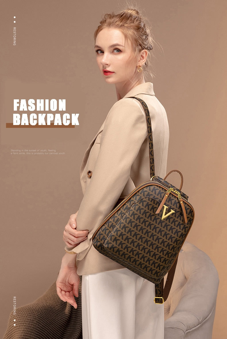 Backpack For Women Shoulder Bags Fashion Leather 2022 New Luxury Small Designer Shopping Top Handle Waterproof Phone Handbags