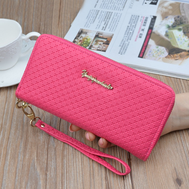 Ladies Zipper Purse Large Capacity Practical Hand Wallet Woman PU Leather Fashion Female Long Section Wallet Women Wallet 2022