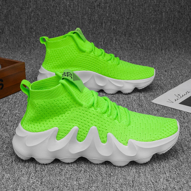 Unisex High Top Summer Casual Sneakes Chunky Breathable Men Outdoor Jogging Shoes Women Thick Sole Non-Slip Zapatillas New Color