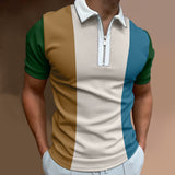 The Stripe Square Printed Polo Shirt 2022 Men's Short Sleeve Summer T-shirt Men's Clothing European Size S-3XL