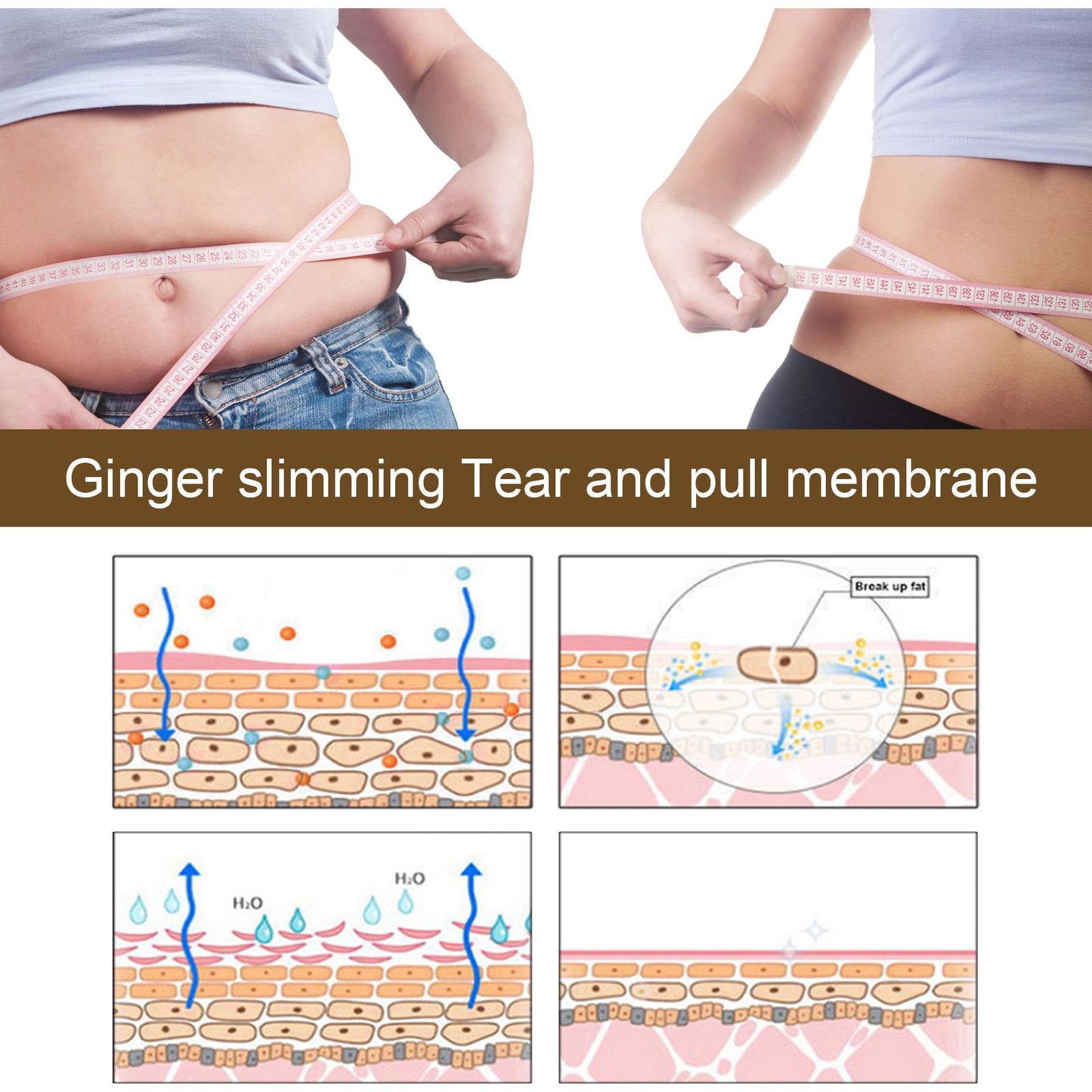 60g Ginger Fat Burning Cream Fat Loss Slimming Slimming Reduction Body Slimming Cream Massage Fat Body Cream