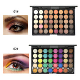 New 40 Color Matte Eyeshadow Palette Glitter Eye Shadow Waterproof Long Lasting Make Up Pallet Shimmer Fashion Women Beauty Eyes