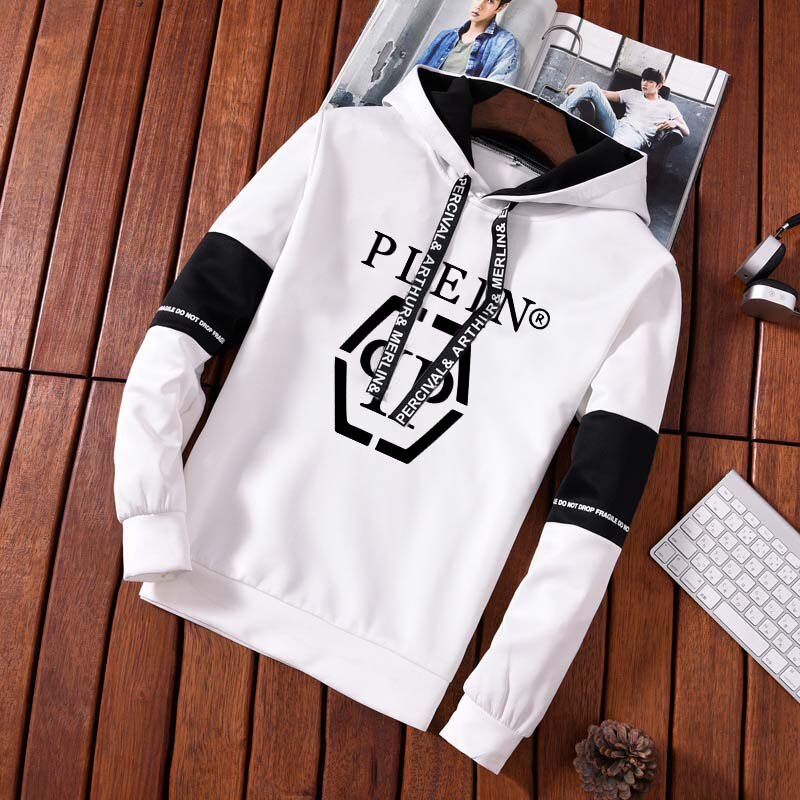 Men's Letter Printed Tracksuit Hooded Sweatshirt Sets Hip Hop Joggers Pullover Hoodies +Trouser Man Tops High Quality Streetwear