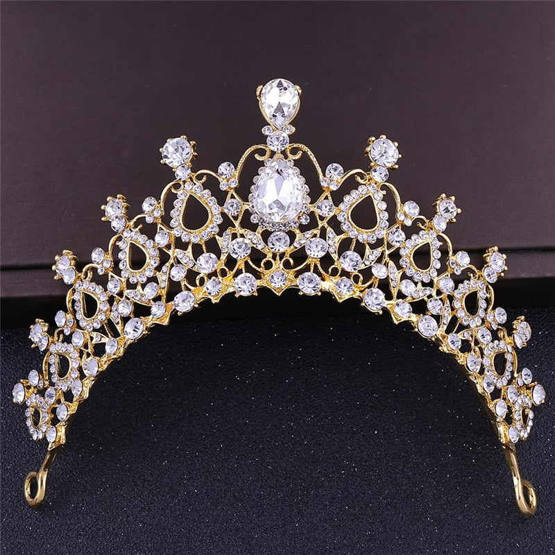 Crystal Bridal Wedding Tiaras and Crowns Bridal Hair Accessories Wedding Hair Jewelry Rhinestone Tiara Bride Headpiece