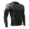 Mens Running Set Compression T-Shirt Pants Sport Long Sleeves T Shirts Fitness Rashguard Men Gym Leggings Clothes Tight Suit