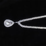 Korean Fashion Simple Water Drop Necklace Bridal Accessories Wedding Dress Necklace Wedding High Quality Jewelry Headwear