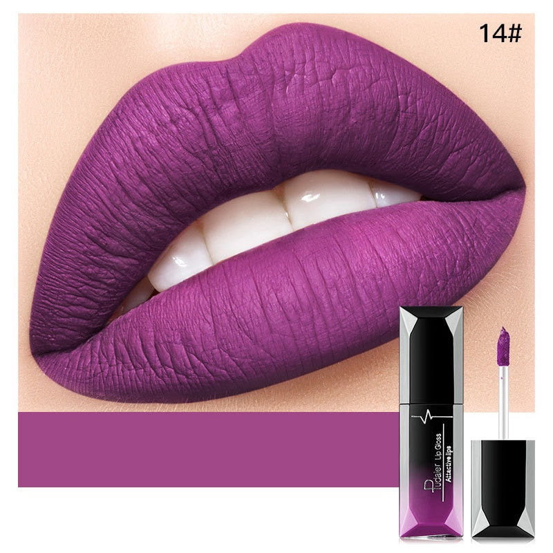 Nude Matte Liquid Lipsticks Waterproof Long Lasting Chocolate Lip Gloss Sexy Red Velvet Lip Tint Women Makeup Cosmetics