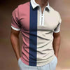 New Men Polo Shirts Summer High Quality Casual Brand Short Sleeve Solid Mens Shirts Turn-Down Collar Zippers TEES Tops Men 2022