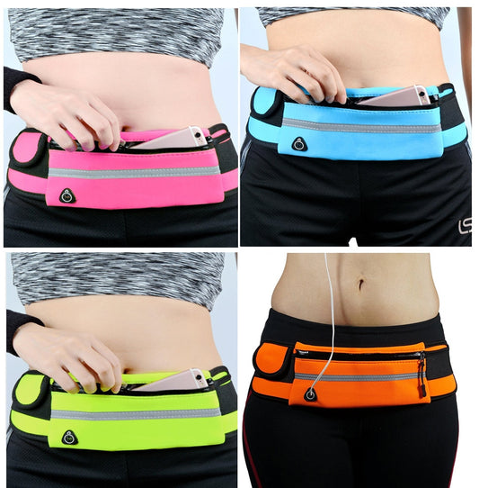 Waterproof Running Waist Bag Canvas Sports Jogging Portable Outdoor Phone Holder Belt Bag Women Men Fitness Sport Accessories