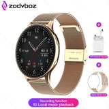 2022 New NFC Smart Watch Women 1G Memory Local Music Playback Dial Answer Call IP68 Waterproof Smartwatch Men Support Recording
