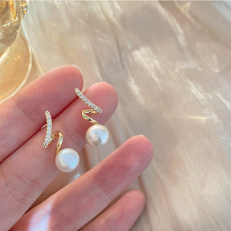 Pearl Earrings Zircon Earrings Earrings For Women Banquet Jewelry 2022 Fashion Christmas Gifts Dropshipping Elegant Jewelry