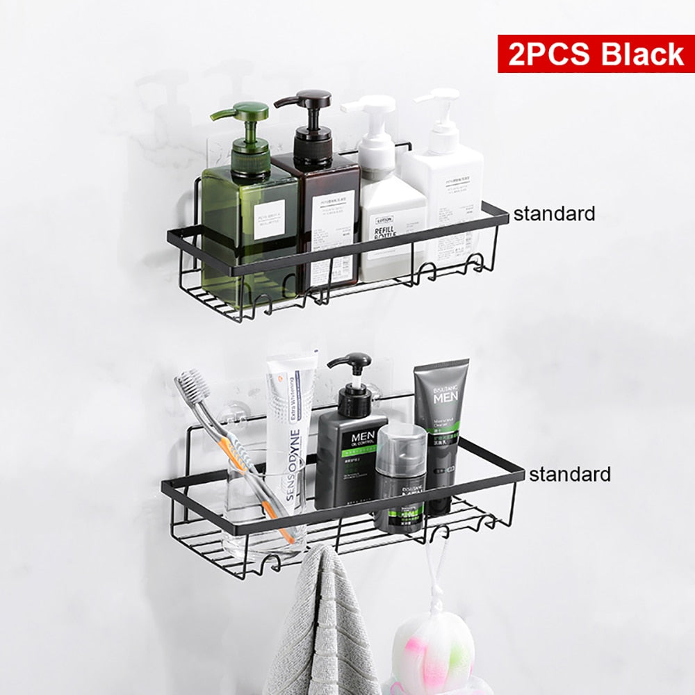 Bathroom Shelf Kitchen Organizer Shelves Corner Frame Iron Shower Caddy Storage Rack Shampoo Holder For Bathroom Accessories