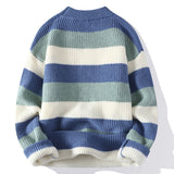 High End Men's Winter Sweater Pullover Clothing Korean Classic Multicolor stripe New O Neck Anti-pilling Handsome Casual 2022