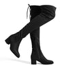 Dream Pairs Thigh High Boots Female Winter Boots Women Chunky Heel Boots Long Stretch Sexy Casual Over The Knee Boots For Women