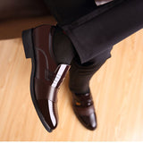 Men Dress Shoes Low Top Business Patent Leather Anti-Slip Oxford Breathable Fashion Spring New homme chaussure