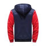 Winter Thicken Zipper Jackets for Men Fleece Hooded Streetwear Man Casual Warm Coats Long Sleeve Hooded Parkas Men's Clothes