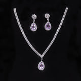 Korean Fashion Simple Water Drop Necklace Bridal Accessories Wedding Dress Necklace Wedding High Quality Jewelry Headwear