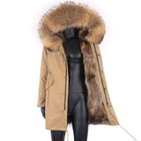 Waterproof Men Parka Winter Jacket 2022 New Fashion Warm Long Rabbit Fur Coat Man Parkas Natural Fox Fur Outerwear Streetwear