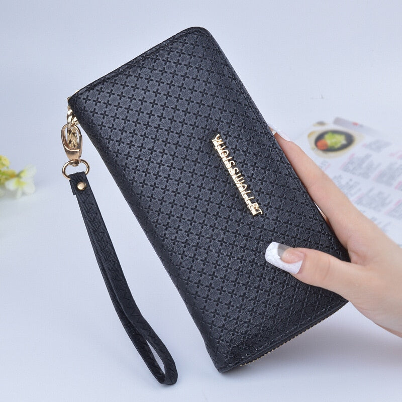 Ladies Zipper Purse Large Capacity Practical Hand Wallet Woman PU Leather Fashion Female Long Section Wallet Women Wallet 2022