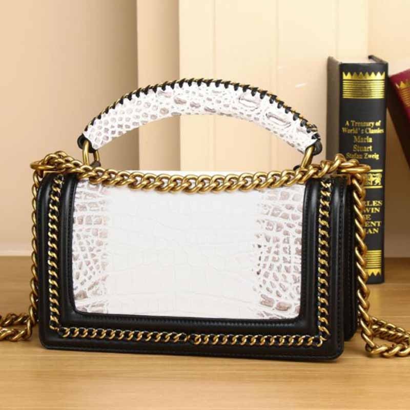 New Luxury handbag real cowhide Crocodile fashion Handbag women's leather women bags designer handbags quality Women's bag