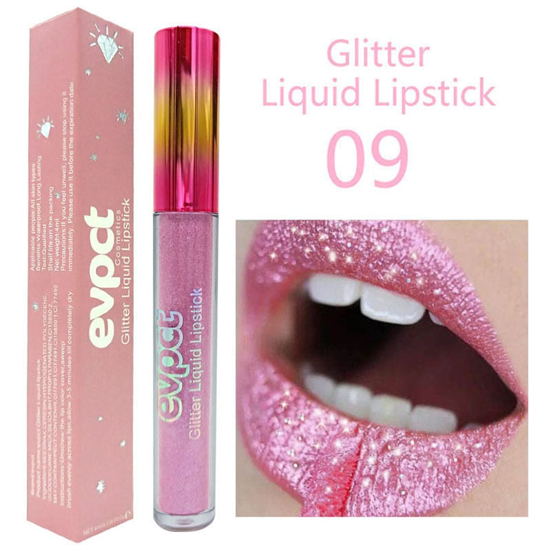 15 Colors Sexy Shimmer Diamond Glitter Lip Gloss Matte Liquid Lipstick Long Lasting Waterproof Pearl Velvet Lipgloss Lip Makeup