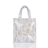 Princess Crown Print PVC Reusable Shopping Purse for Women Eco Friendly Summer Tote Beach Handbags Large Casual Ladies Work Bag