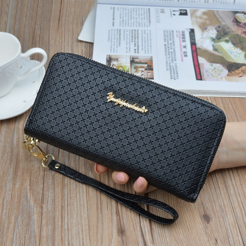 Ladies Zipper Purse Large Capacity Practical Hand Wallet Woman PU Leather Fashion Female Long Section Wallet Women Wallet 2022