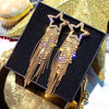 Fashion Statement Earring Long Full Rhinestone Big Earrings For Women Euorpe Evening Party Crystal Tassel Earings Wholesale