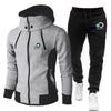 Discovery Channel Men's Zipper Hoodies Male Sweatshirt+Sweatpants Suit 2Pcs Warm Tracksuit Sets Men's Luxury Hoodies Outwear