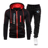 Discovery Channel Men's Zipper Hoodies Male Sweatshirt+Sweatpants Suit 2Pcs Warm Tracksuit Sets Men's Luxury Hoodies Outwear