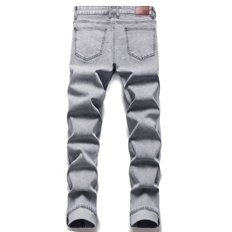 2022 Autumn New Fashion Retro Hole Jeans Men Pants Cotton Denim Trouser Male Plus Size High Quality Jeans