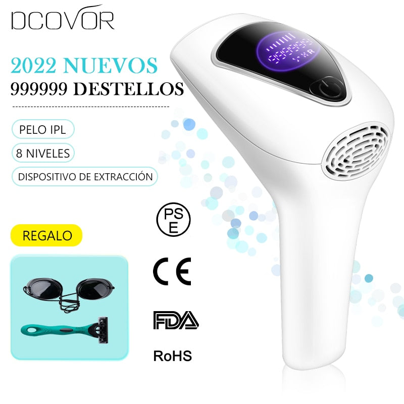 999999 Flashes 8 Levels Laser Epilator Permanent IPL Photoepilator Laser Hair Removal depiladora Painless electric Epilator