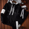 Men's Letter Printed Tracksuit Hooded Sweatshirt Sets Hip Hop Joggers Pullover Hoodies +Trouser Man Tops High Quality Streetwear